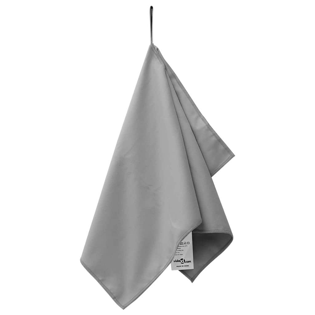 Vidaxl sporthanddoeken 2 pcs donkergrijs 50 x 30 cm