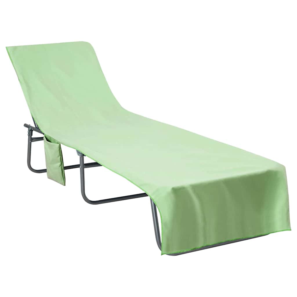 Vidaxl ligbedhanddoeken 2 pcs groen 210 x 75 cm polyester en polyamide