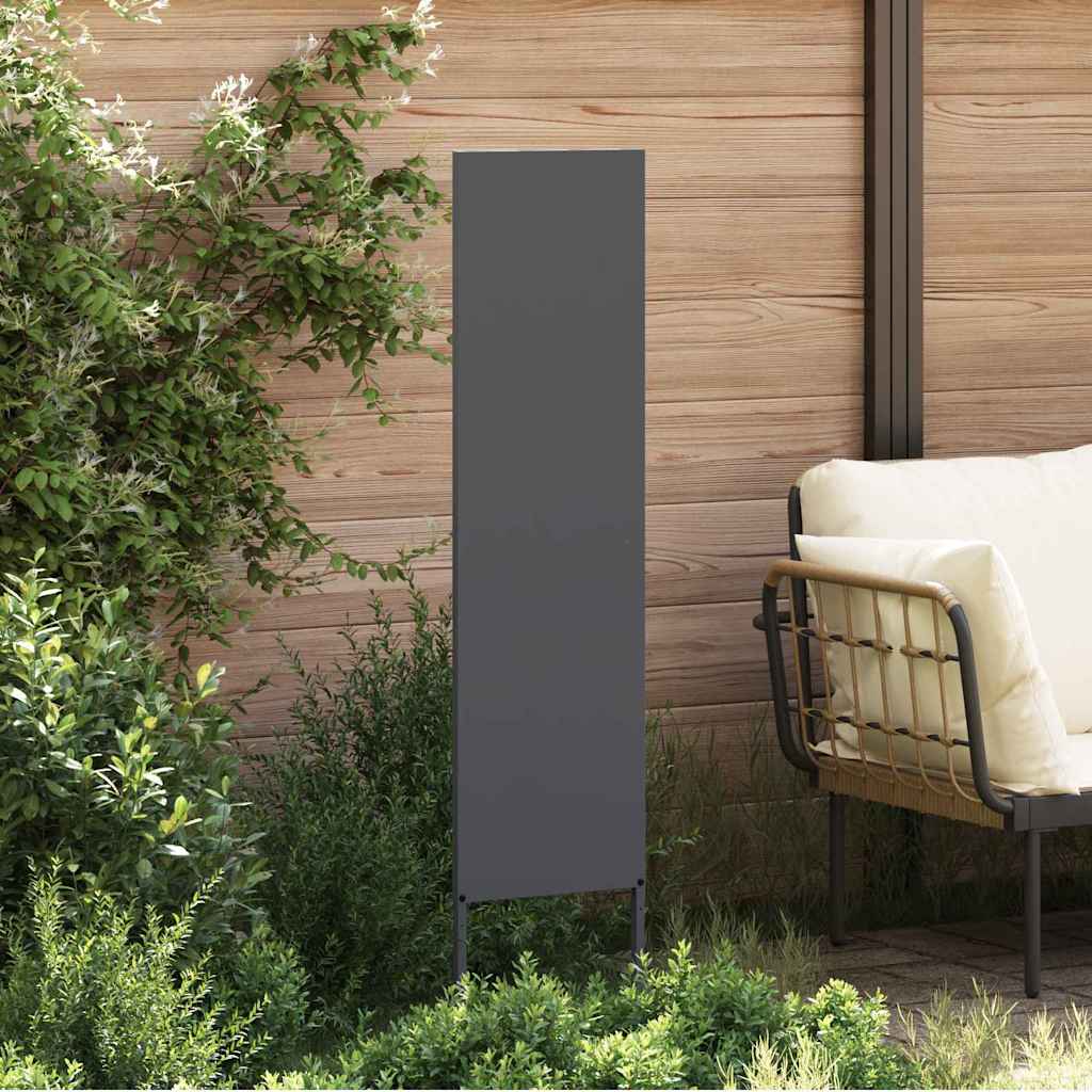 Vidaxl tuin privacy screen antraciet 32 x 140 cm koudgewalst staal