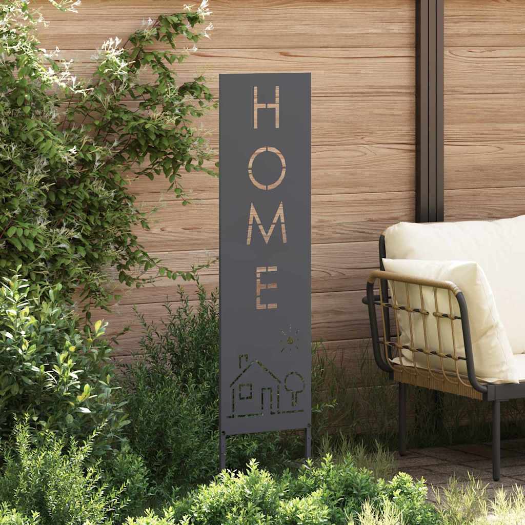 Vidaxxl paravento da giardino antracite 32 x 140 cm in acciaio laminato a freddo