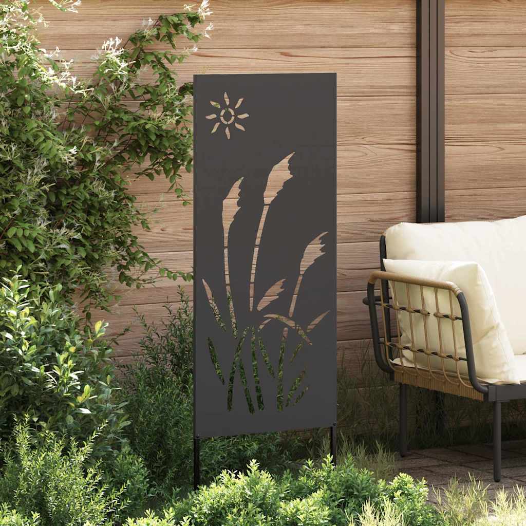 Vidaxl tuin privacy screen zwart 50 x 140 cm koudgewalst staal
