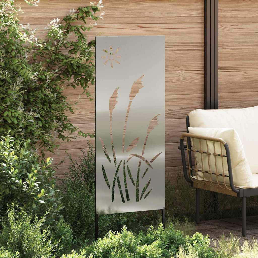 Vidaxxl protección visual para jardín plata 50 x 140 cm acero galvanizado