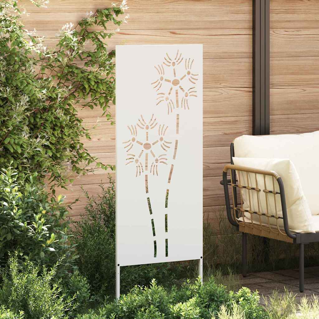 VidaXL paravento da giardino traforato bianco 50 x 140 cm in acciaio laminato a freddo