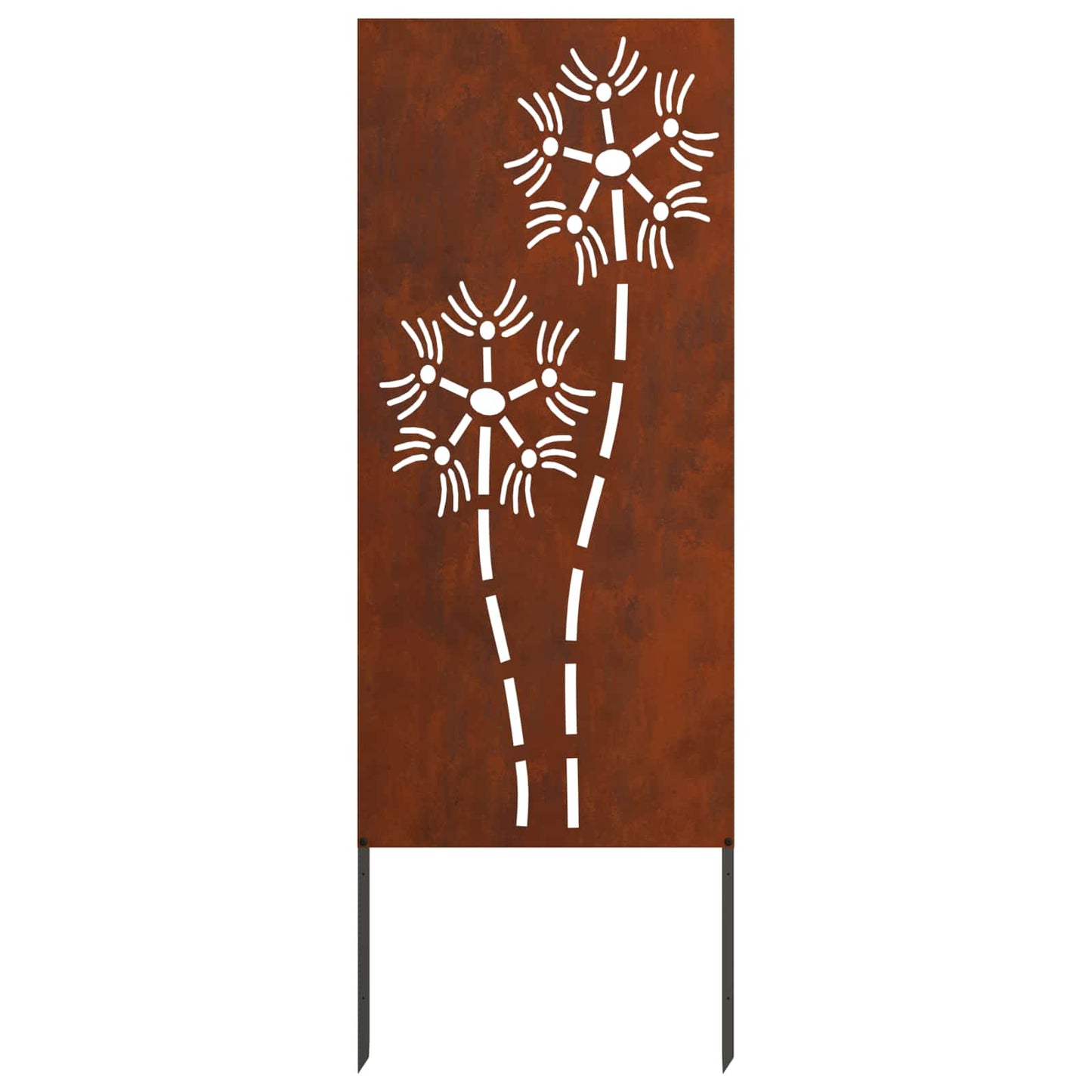 Vidaxxl paravento da giardino traforato arrugginito 50 x 140 cm in acciaio corten