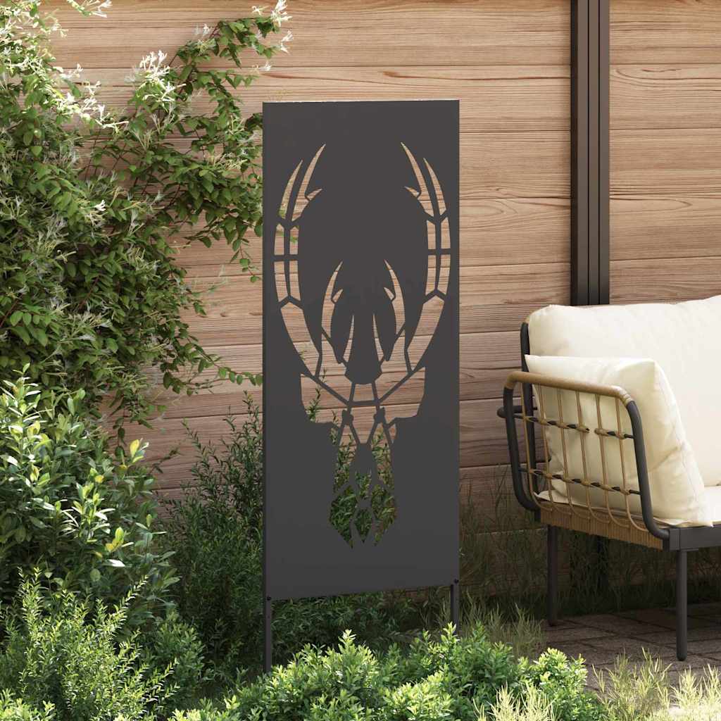Vidaxl tuin privacy screen zwart 50 x 140 cm koudgewalst staal