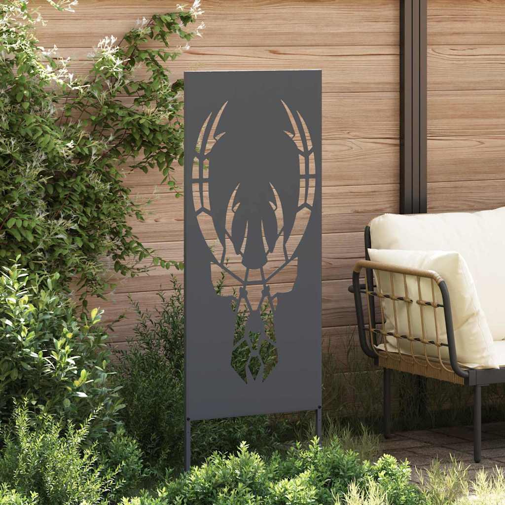 Vidaxxl protección visual para jardín antracita 50 x 140 cm acero laminado en frío