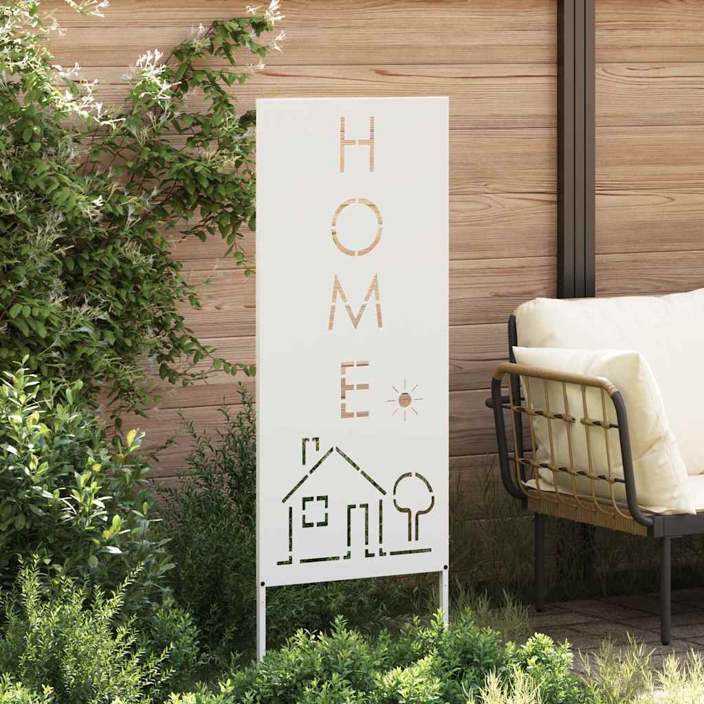 Vidaxl tuin privacy screen fretwerk wit 50 x 140 cm koudgewalst staal