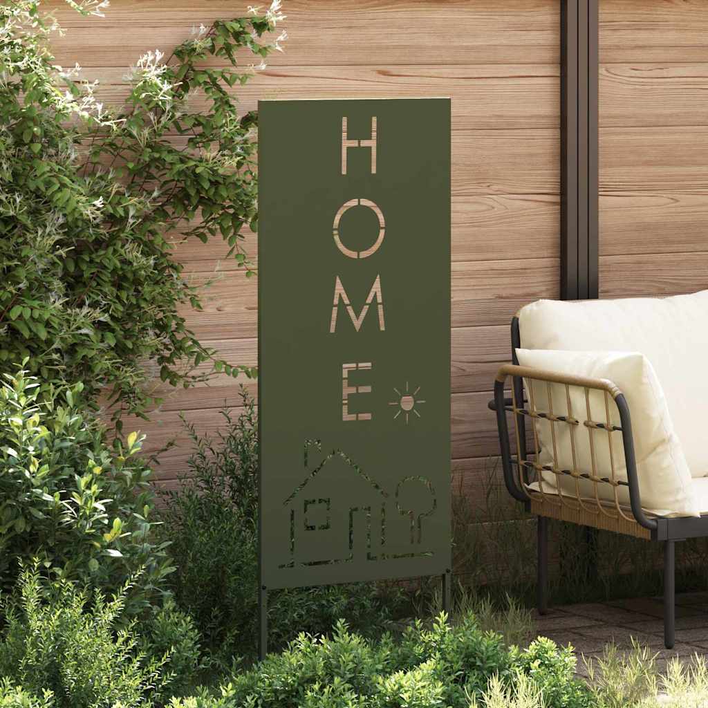 Vidaxl tuin privacy screen olijfgroen 50 x 140 cm koudgewalst staal