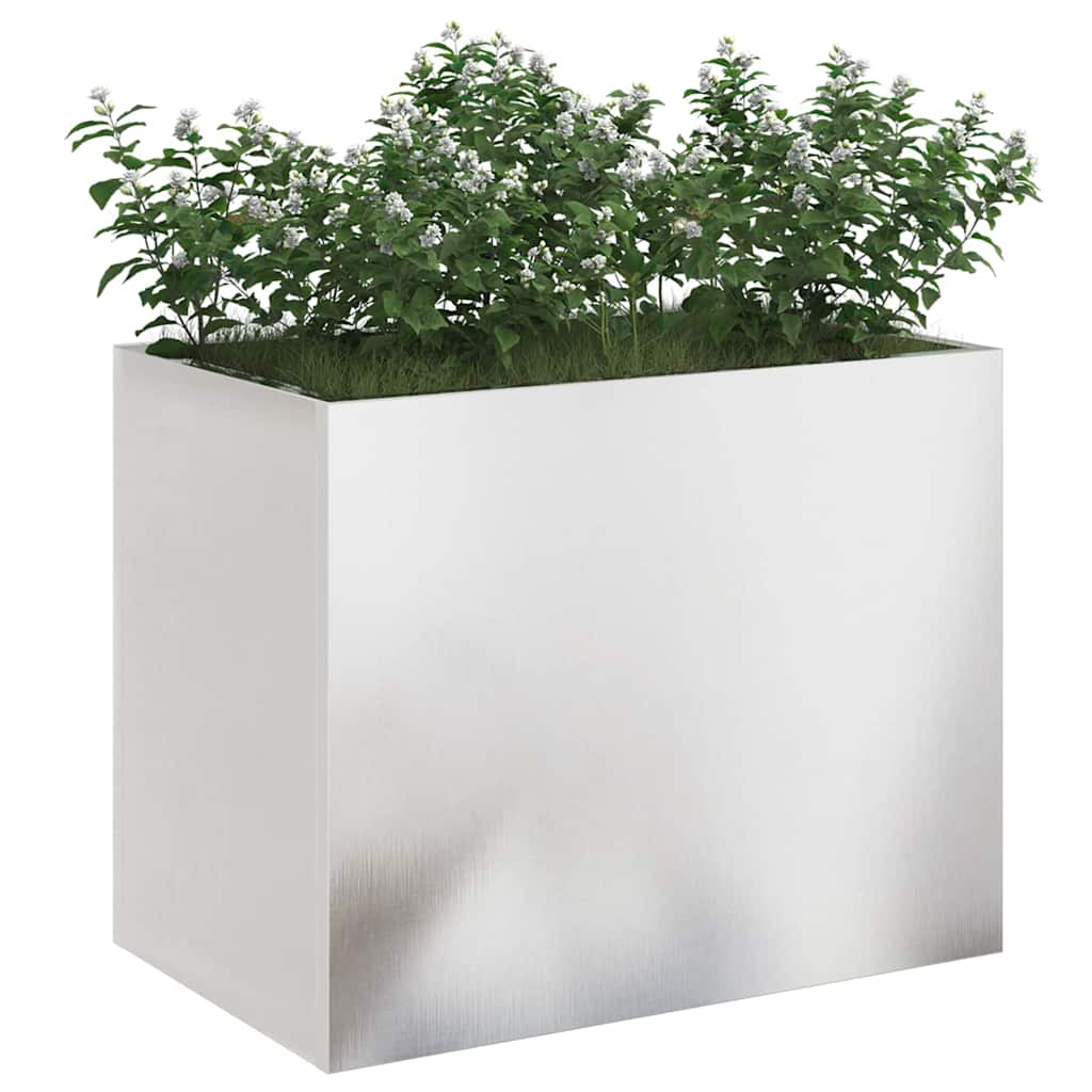 Vidaxx maceta de jardín de acero inoxidable 50 x 32 x 40 cm acero inoxidable