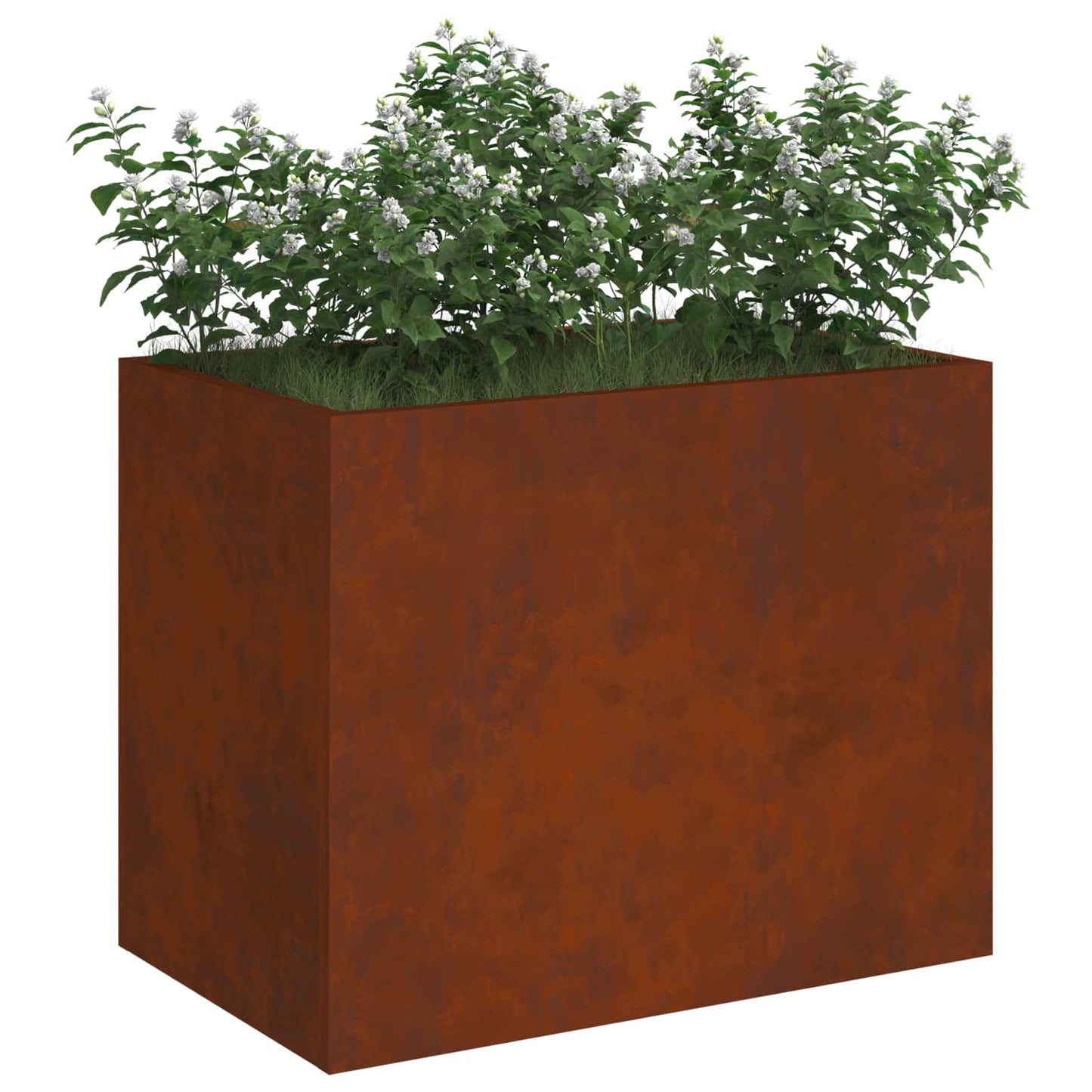 Vidaxl tuin bloempot cortenstaal 50 x 32 x 40 cm cortenstaal