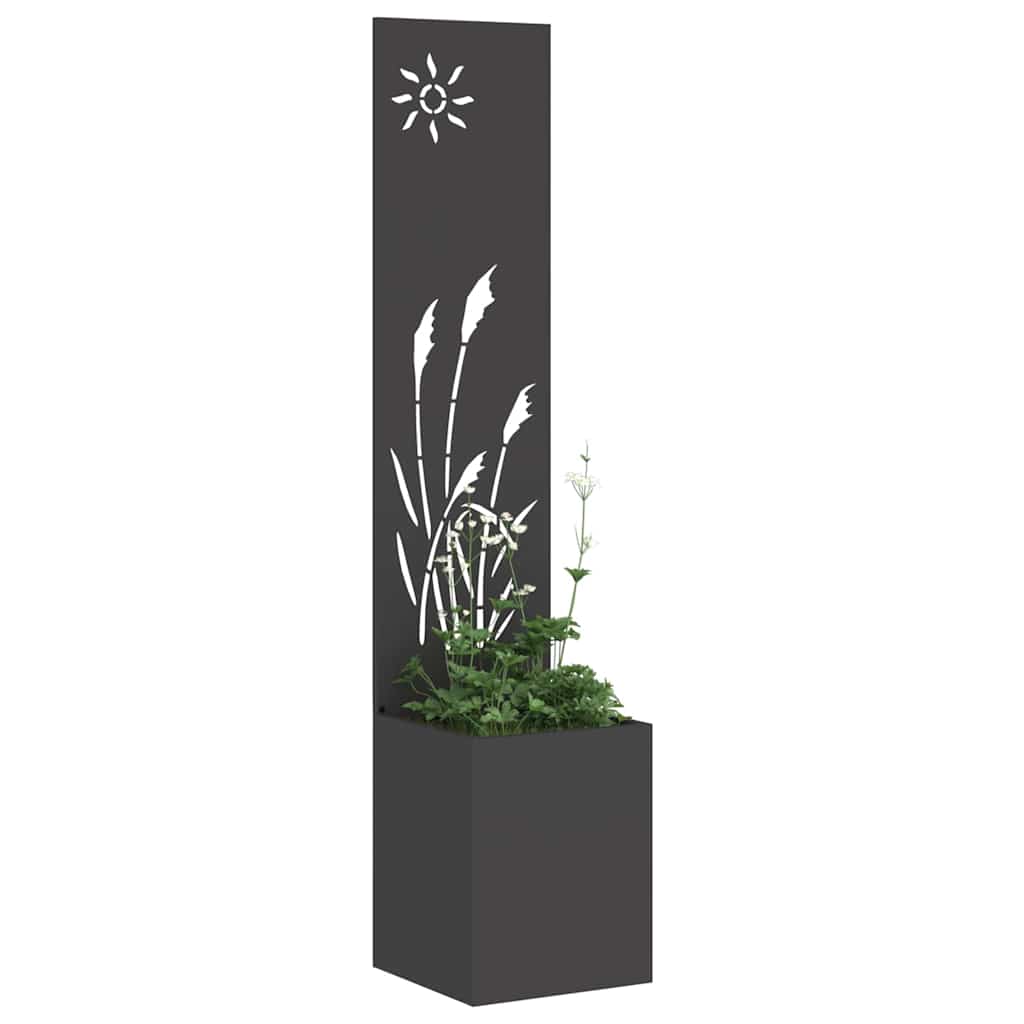 Vidaxl tuin privacy screen zwart 32 x 140 cm koudgewalst staal
