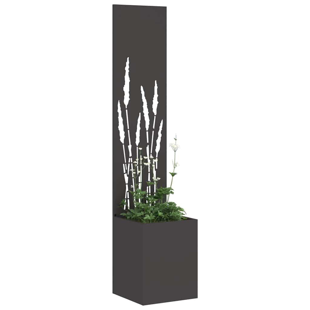 Vidaxl tuin privacy screen zwart 32 x 32 x 150 cm koudgewalst staal