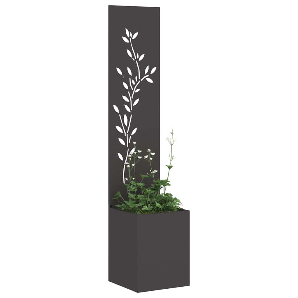 Vidaxl tuin privacy screen zwart 32 x 32 x 150 cm koudgewalst staal