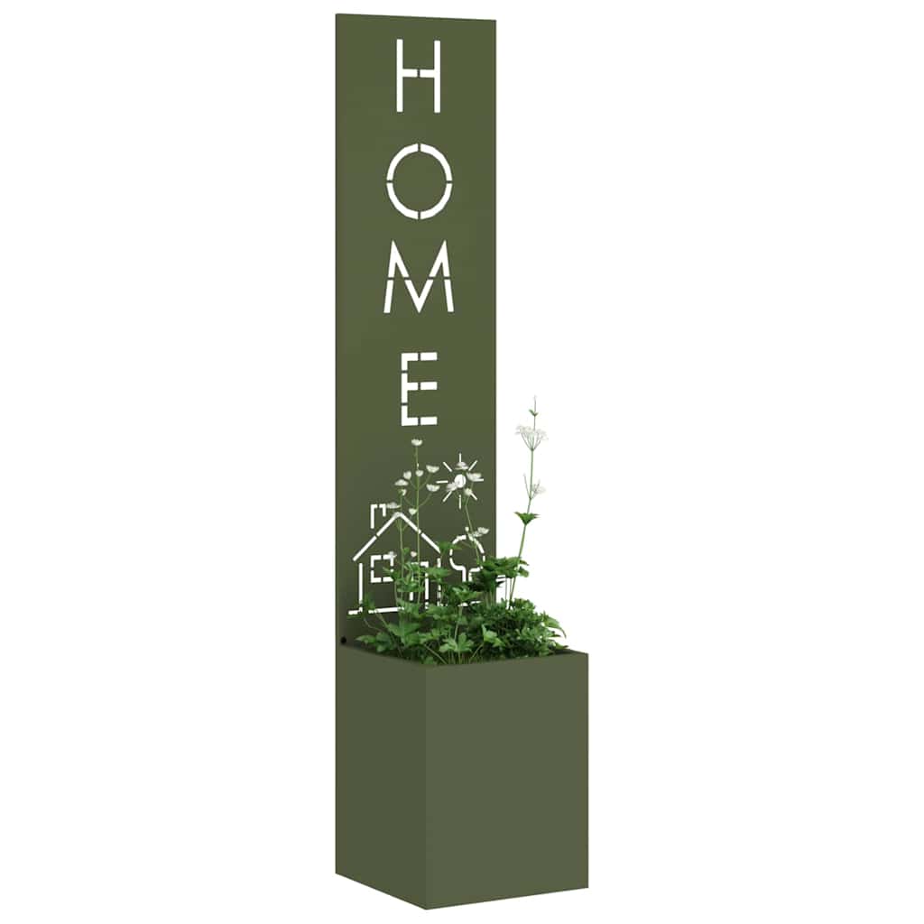 VidaXL protección visual para jardín calado verde oliva 32 x 32 x 150 cm