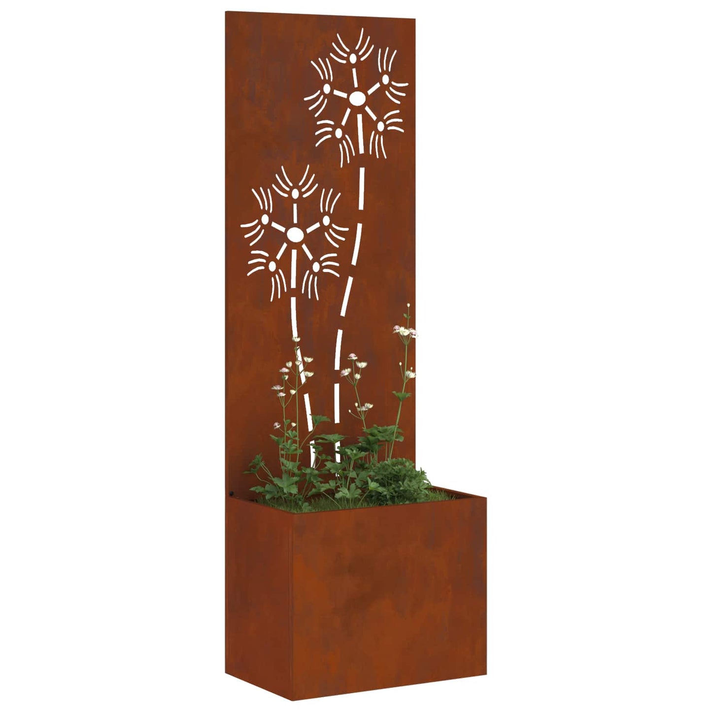 Vidaxl mampara de privacidad para jardín oxidado 50 x 32 x 150 cm acero corten