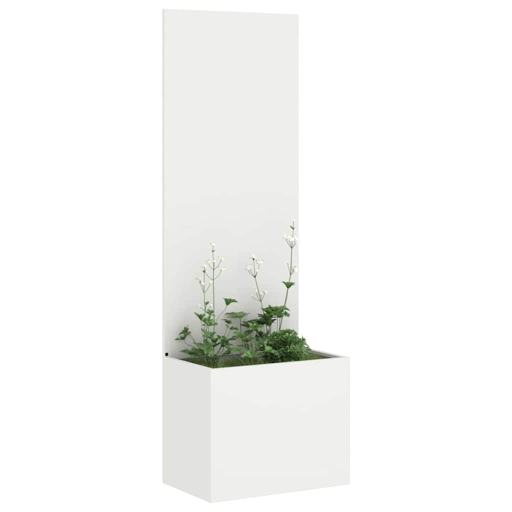 Vidaxl tuin privacy screen wit 50 x 32 x 150 cm koudgewalst staal