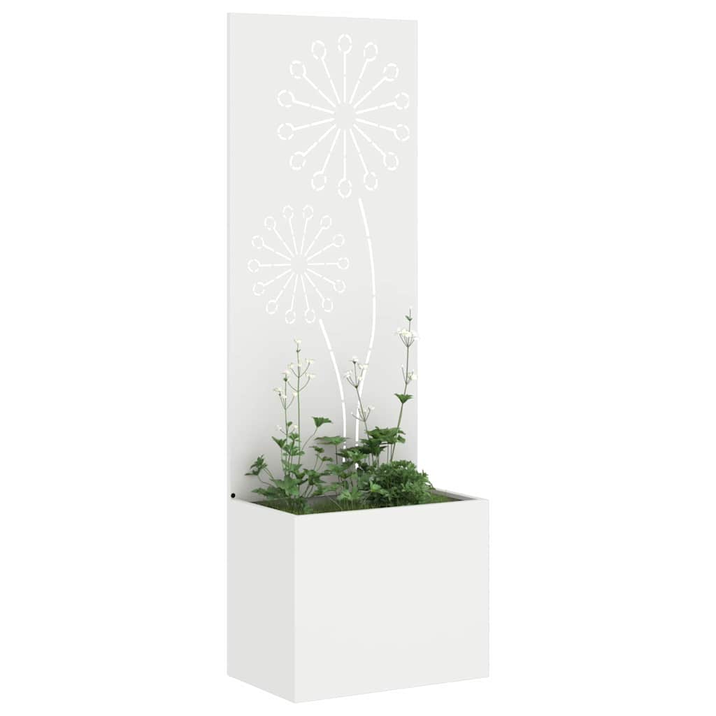 VidaXL paravento da giardino traforato bianco 50 x 140 cm in acciaio laminato a freddo