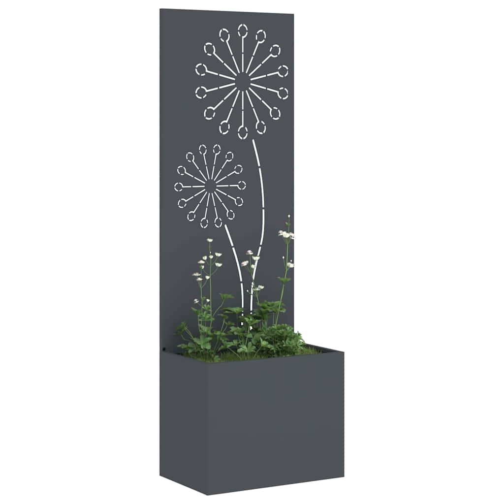 Vidaxl tuin privacy screen antraciet 50 x 140 cm koudgewalst staal