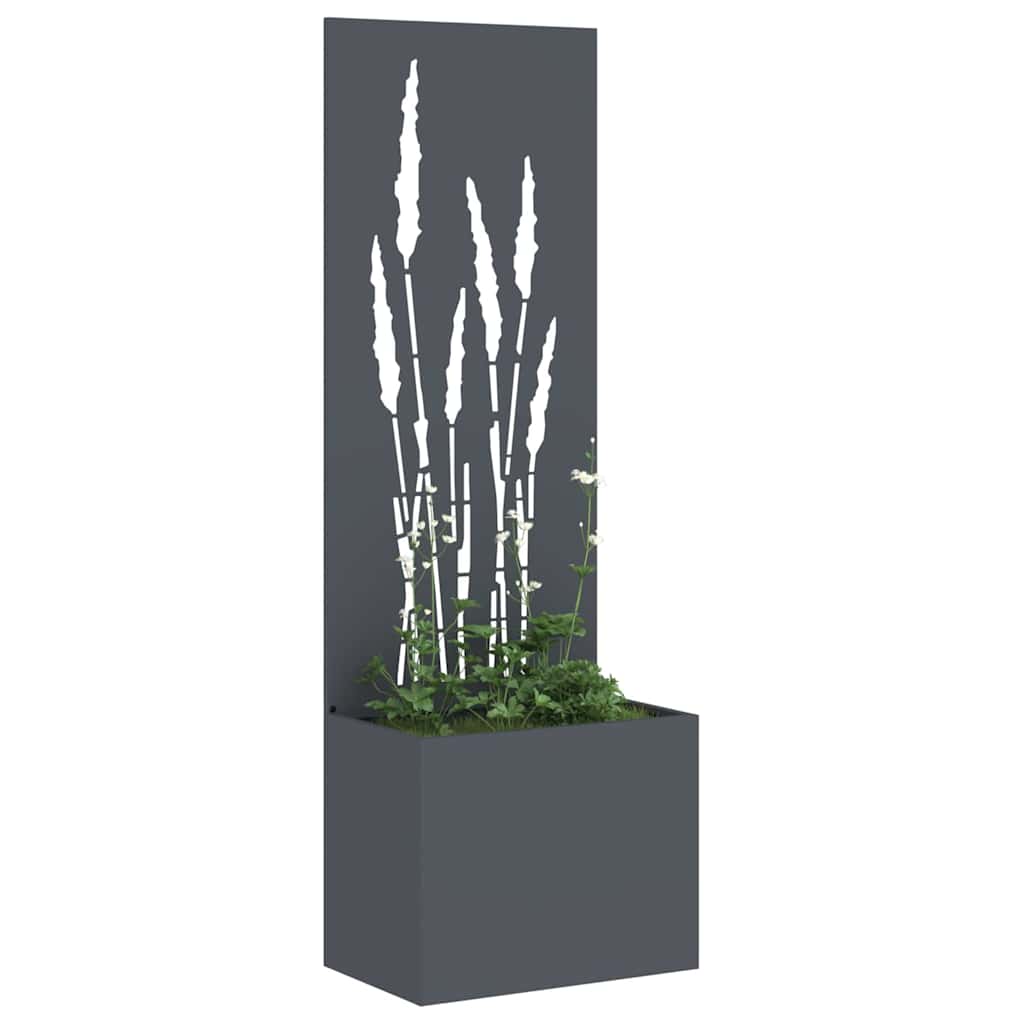 Vidaxl tuin privacy screen antraciet 50 x 140 cm koudgewalst staal