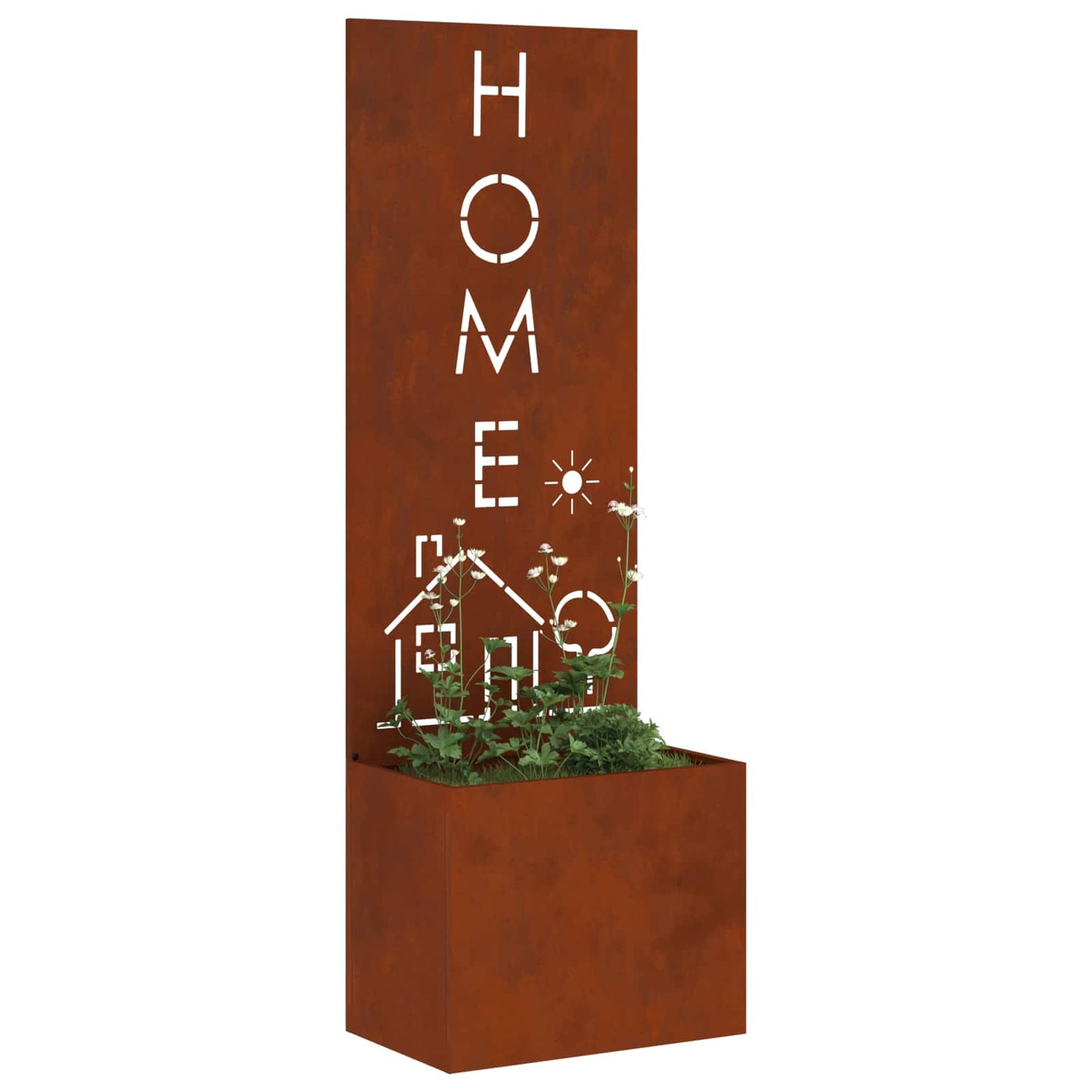 Vidaxxl protección visual para jardín calado oxidado 50 x 140 cm acero corten