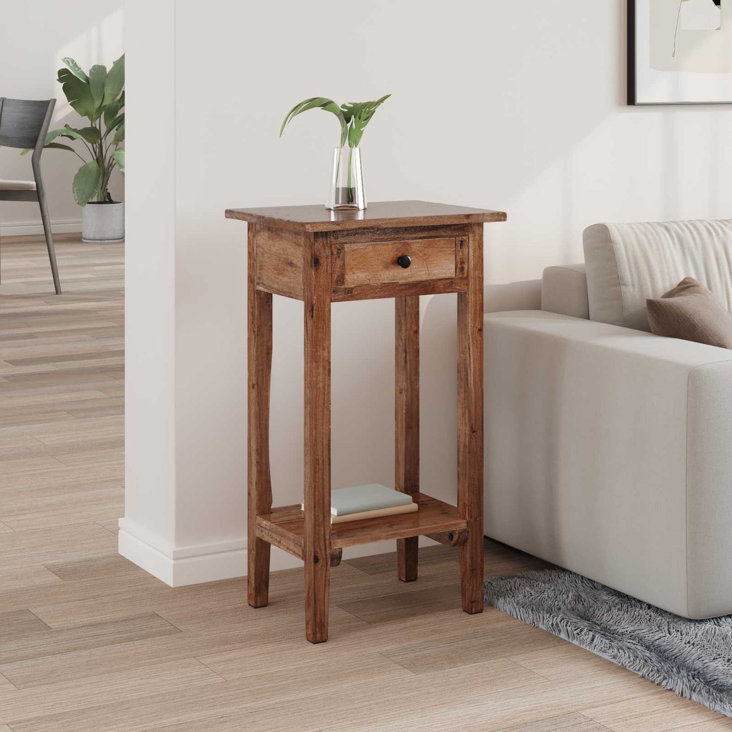 Vidaxx soporte para plantas con cajón marrón 34 x 25 x 52 cm caoba