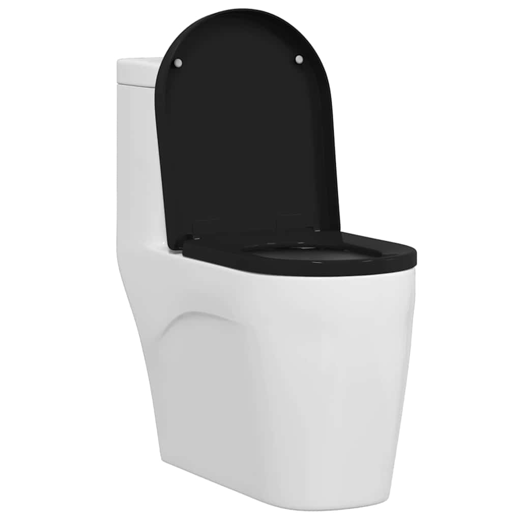 Sedile WC Vidaxx nero 48 x 36,5 x 4,5 cm in polipropilene