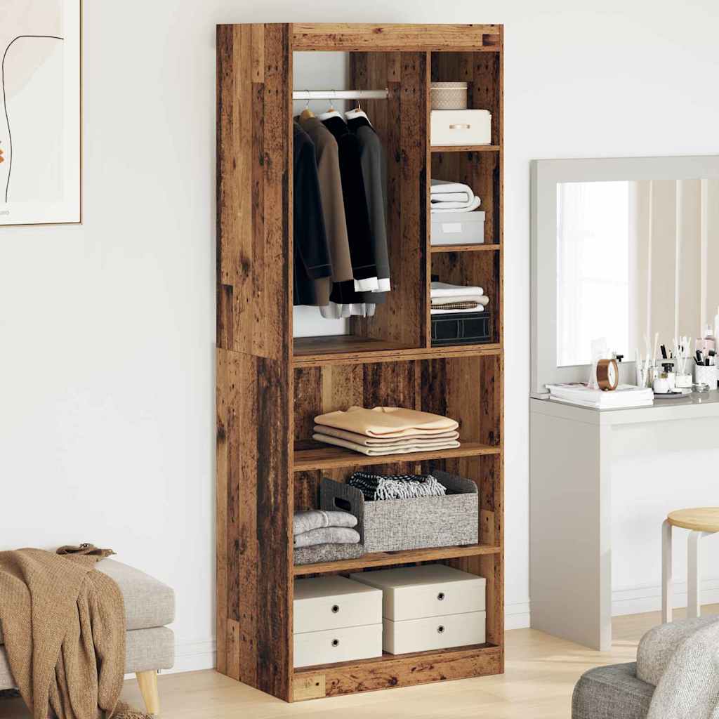 Armario VidaXL con balda con almacenaje madera vieja 77 x 48 x 102 cm
