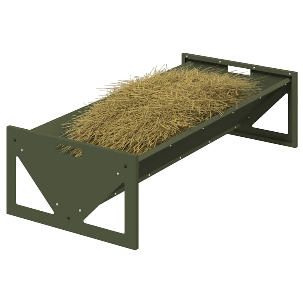 Mangiatoia Vidaxxl per bovini verde oliva 108 x 50 x 28 cm