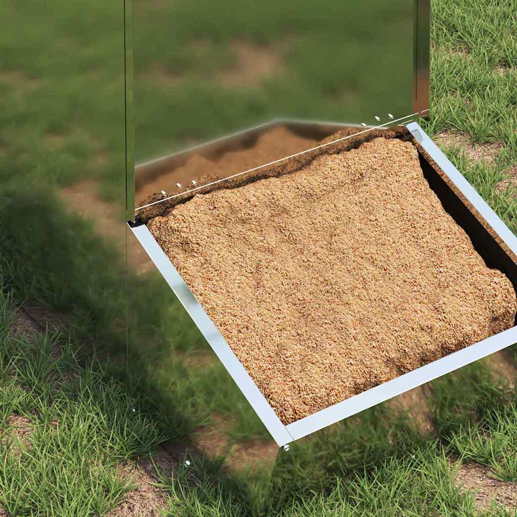 Mangime per suini Vidaxx argento 55 x 38 x 76 cm in acciaio zincato