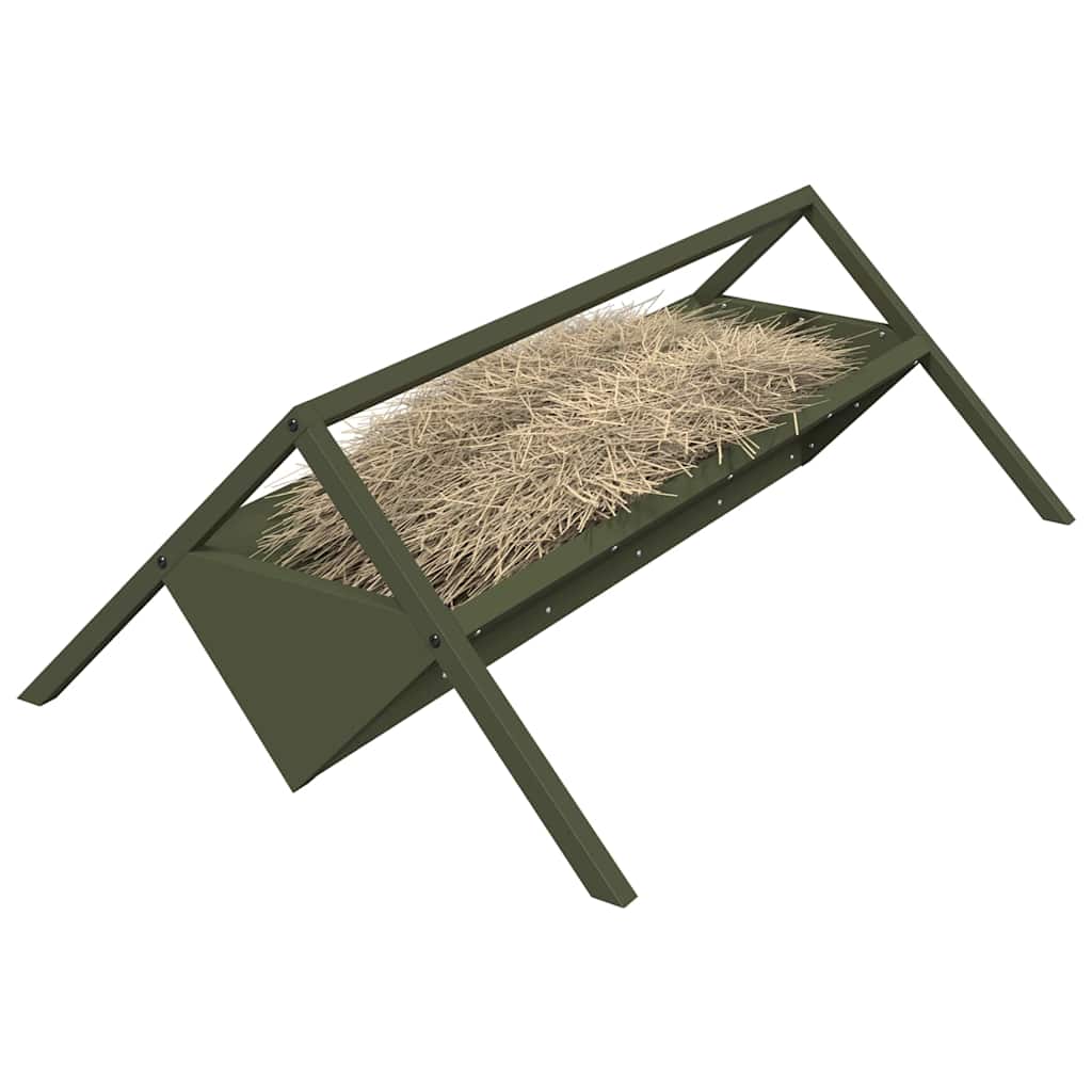 Mangiatoia Vidaxxl per bovini verde oliva 111 x 76 x 38 cm