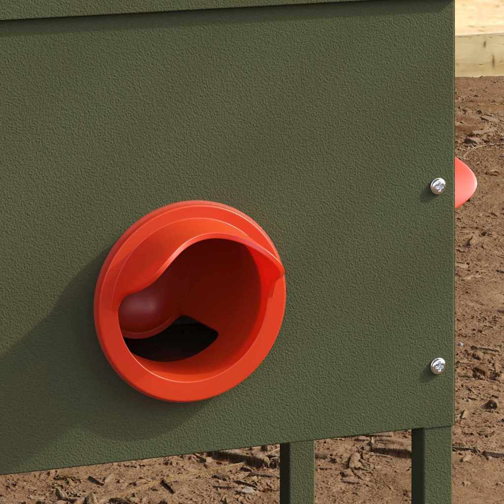 Vidaxl comedero para pollos 2 uds verde oliva 41,5 x 20,5 x 33 cm