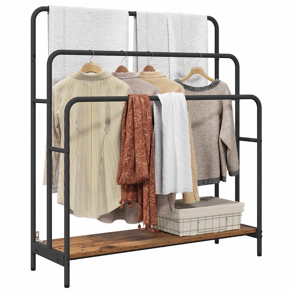 Vidaxx perchero con estante madera vieja 90 x 30 x 100,5 cm madera contrachapada