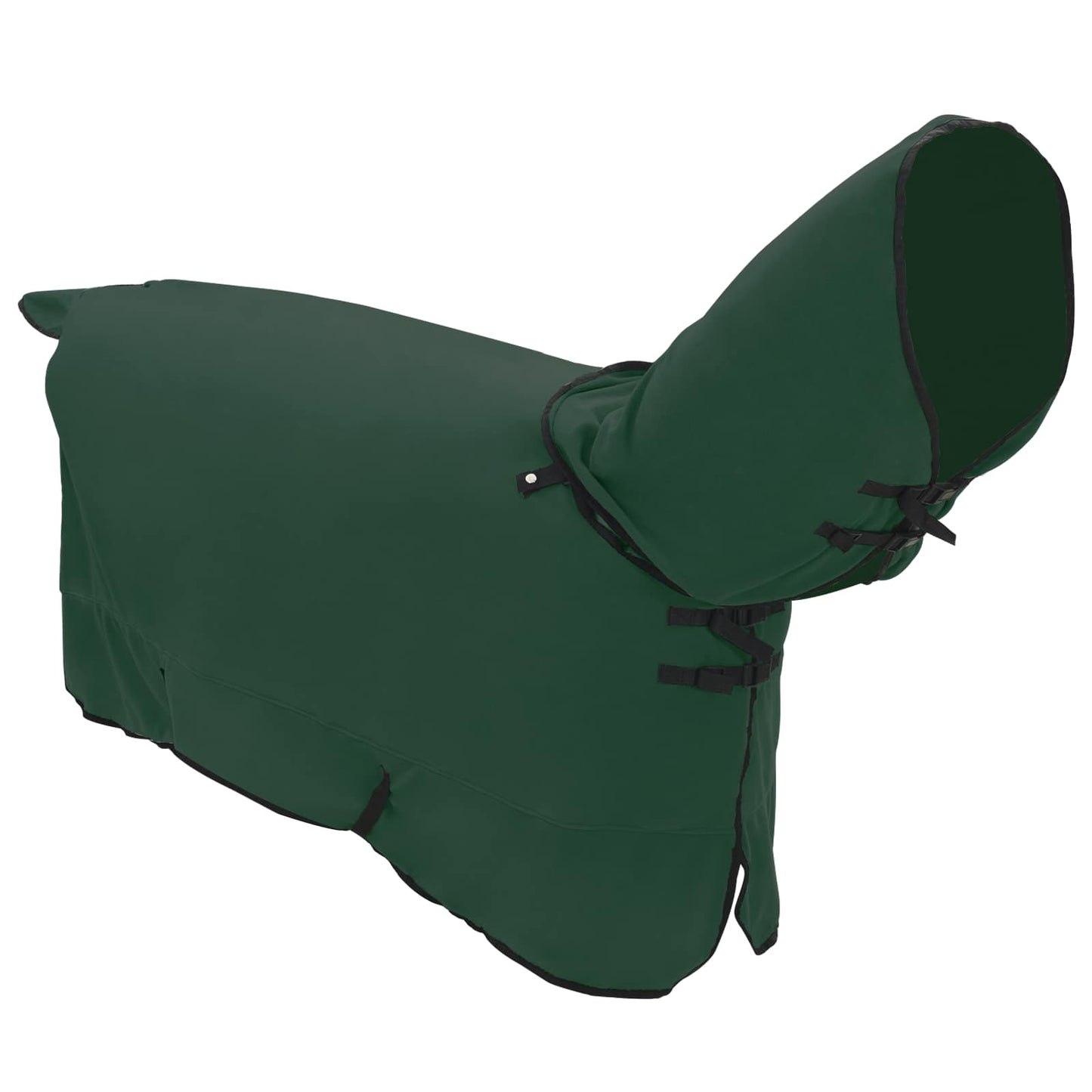 VidaXL manta para caballos completamente de poliéster verde oscuro