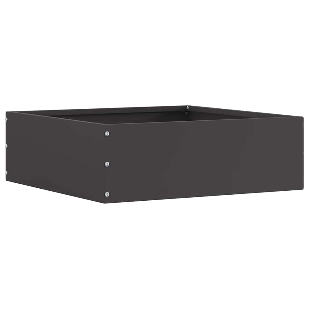 Vidaxl borde de jardín 6 piezas negro 40 x 40 x 13 cm acero