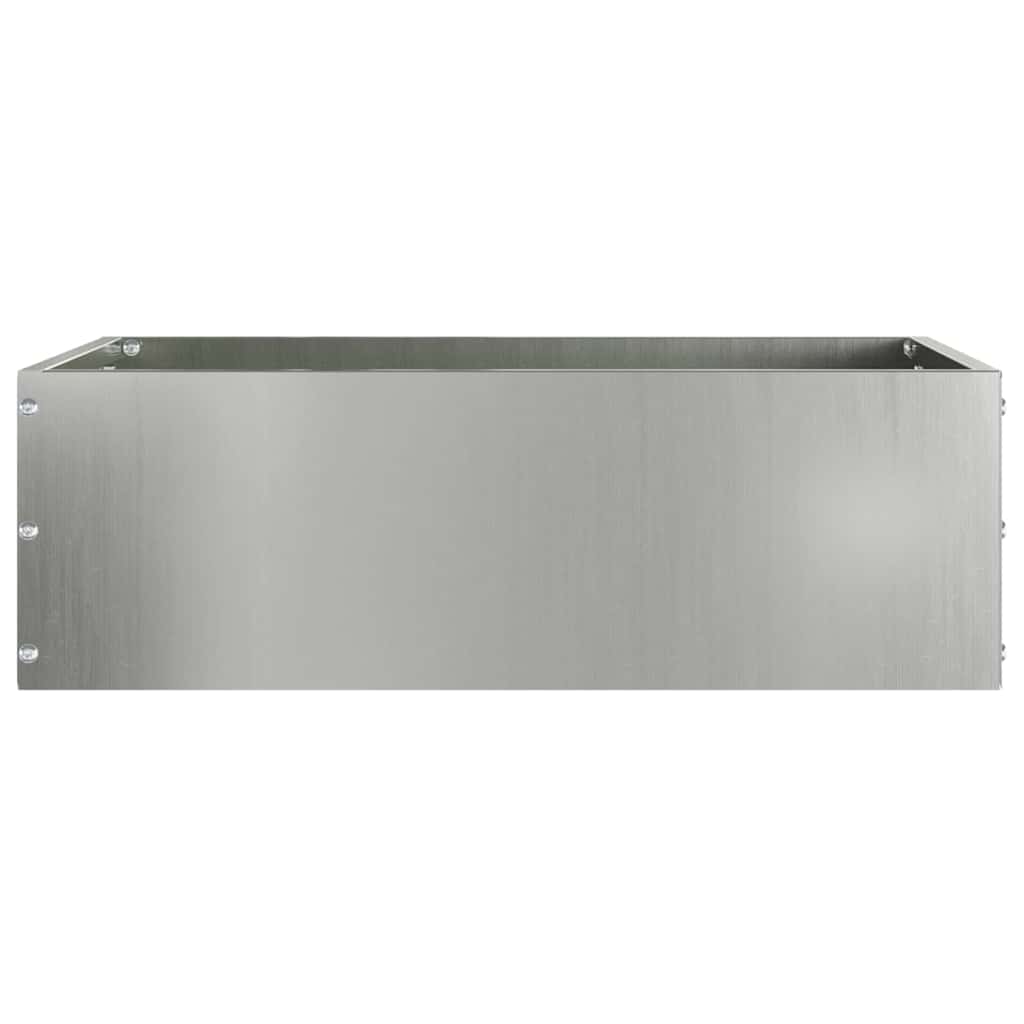 Vidaxl borde de jardín plateado 40 x 40 x 13 cm acero galvanizado