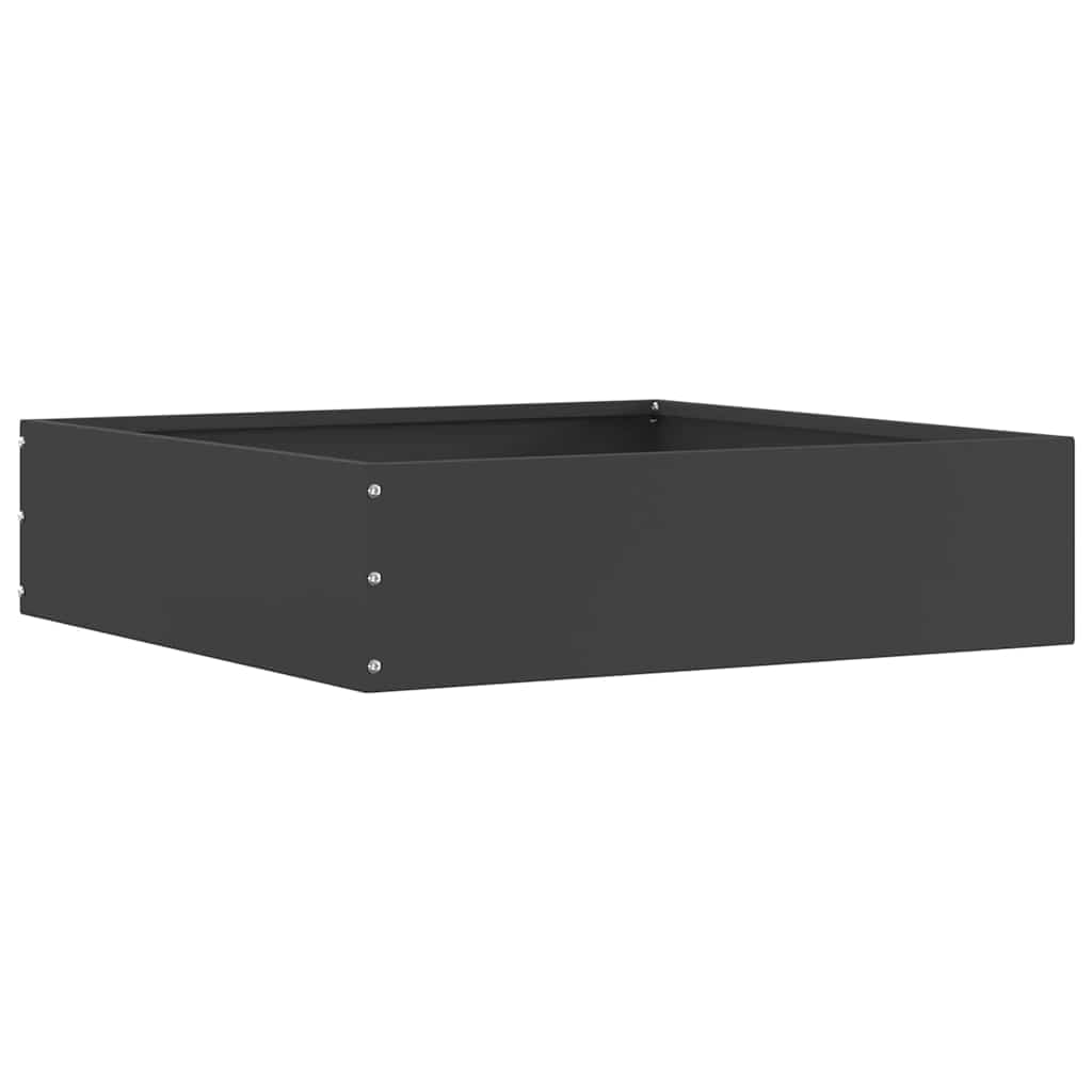 Vidaxl borde de jardín 6 piezas negro 50 x 50 x 13 cm acero