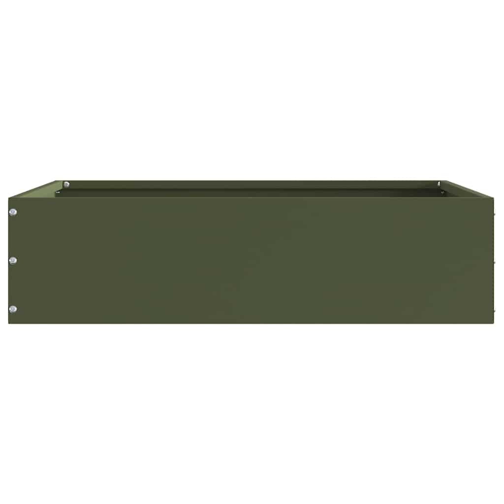 Vidaxx borde de jardín verde oliva 50 x 50 x 13 cm acero