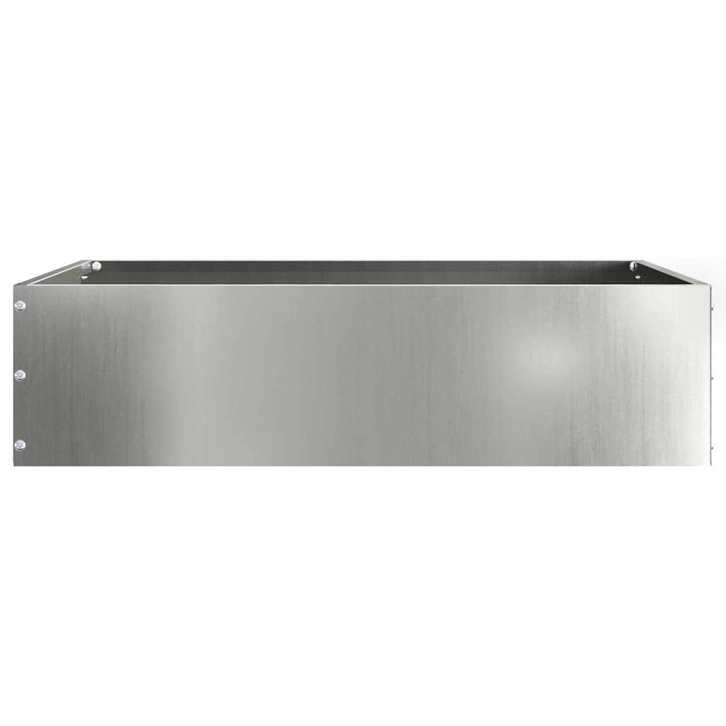 Bordo da giardino Vidaxl argento 50 x 50 x 13 cm in acciaio zincato