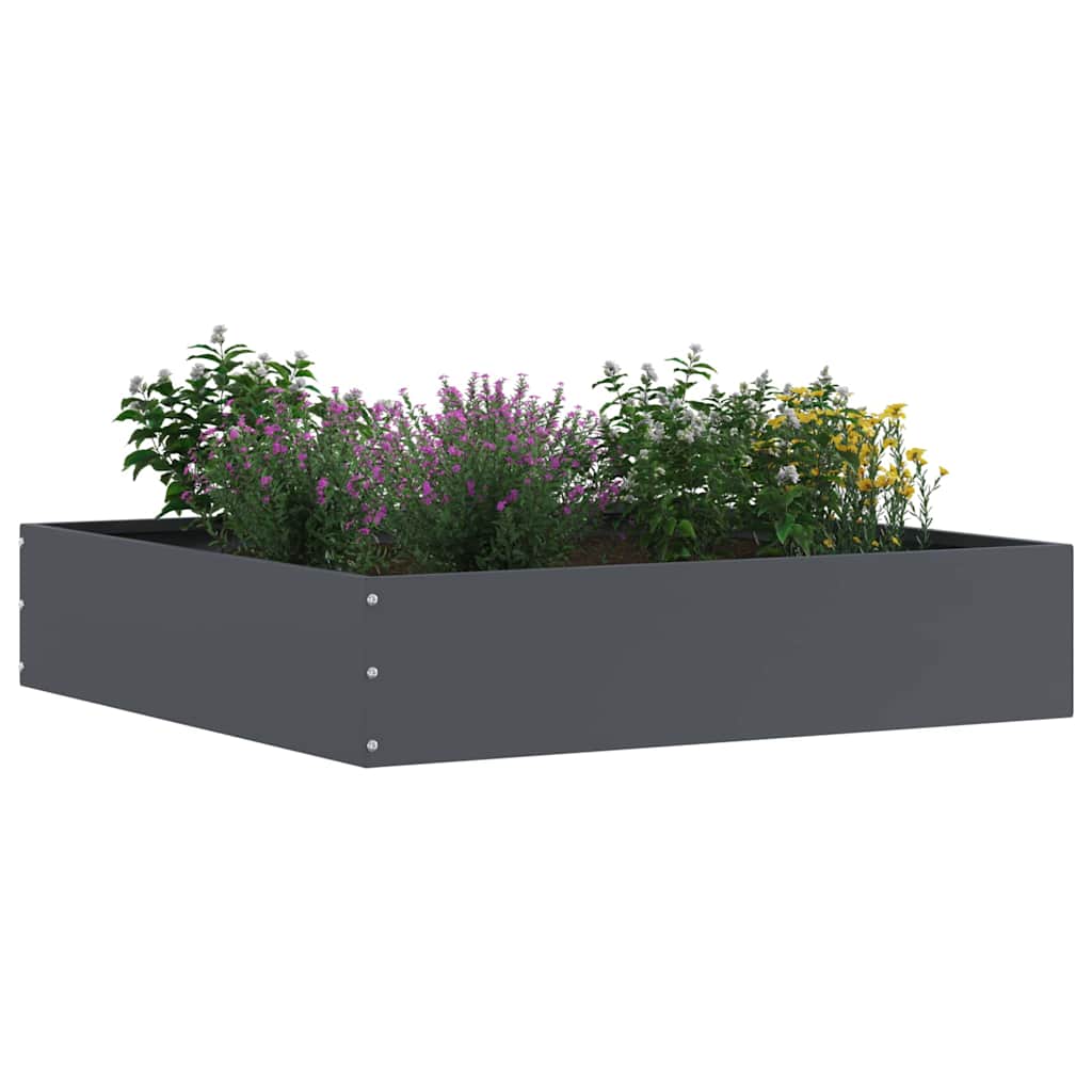 Bordo da giardino Vidaxl antracite 60 x 60 x 13 cm in acciaio