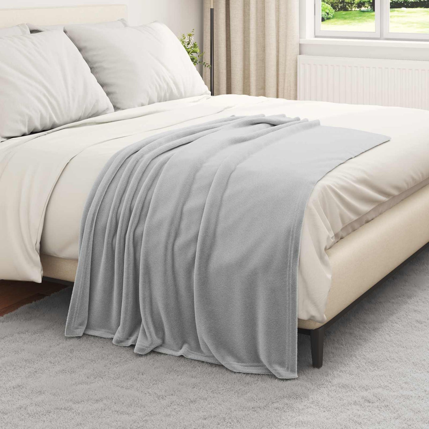 Coperta Vidaxx in pile grigio 130 x 150 cm
