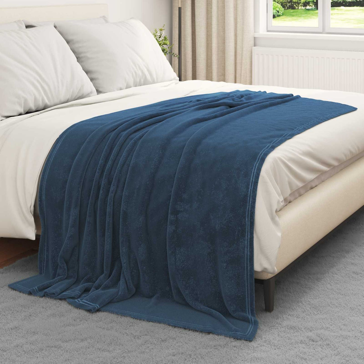 Coperta Vidaxx in pile blu navy 150 x 200 cm
