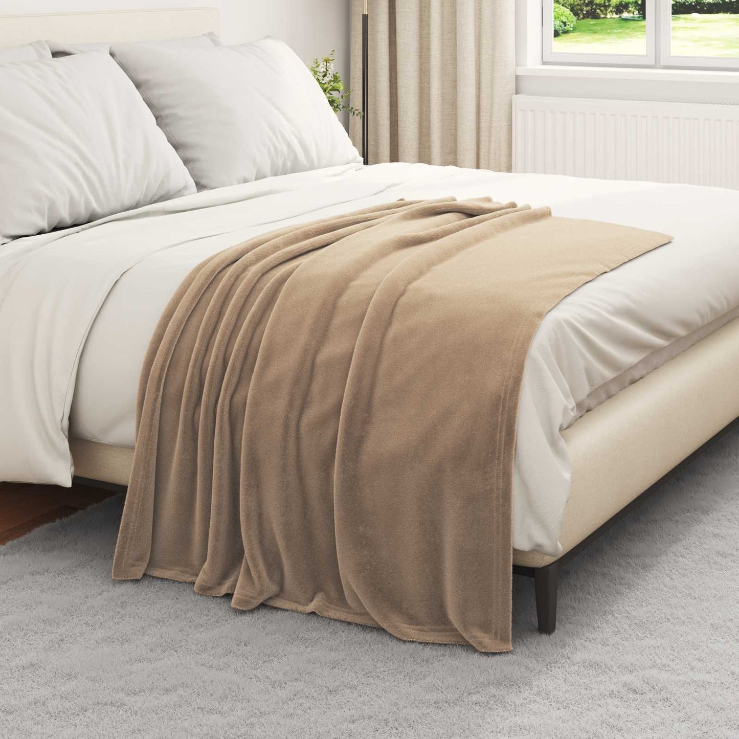 Tappeti VidaXL 6 pezzi cammello 130 x 150 cm in pile