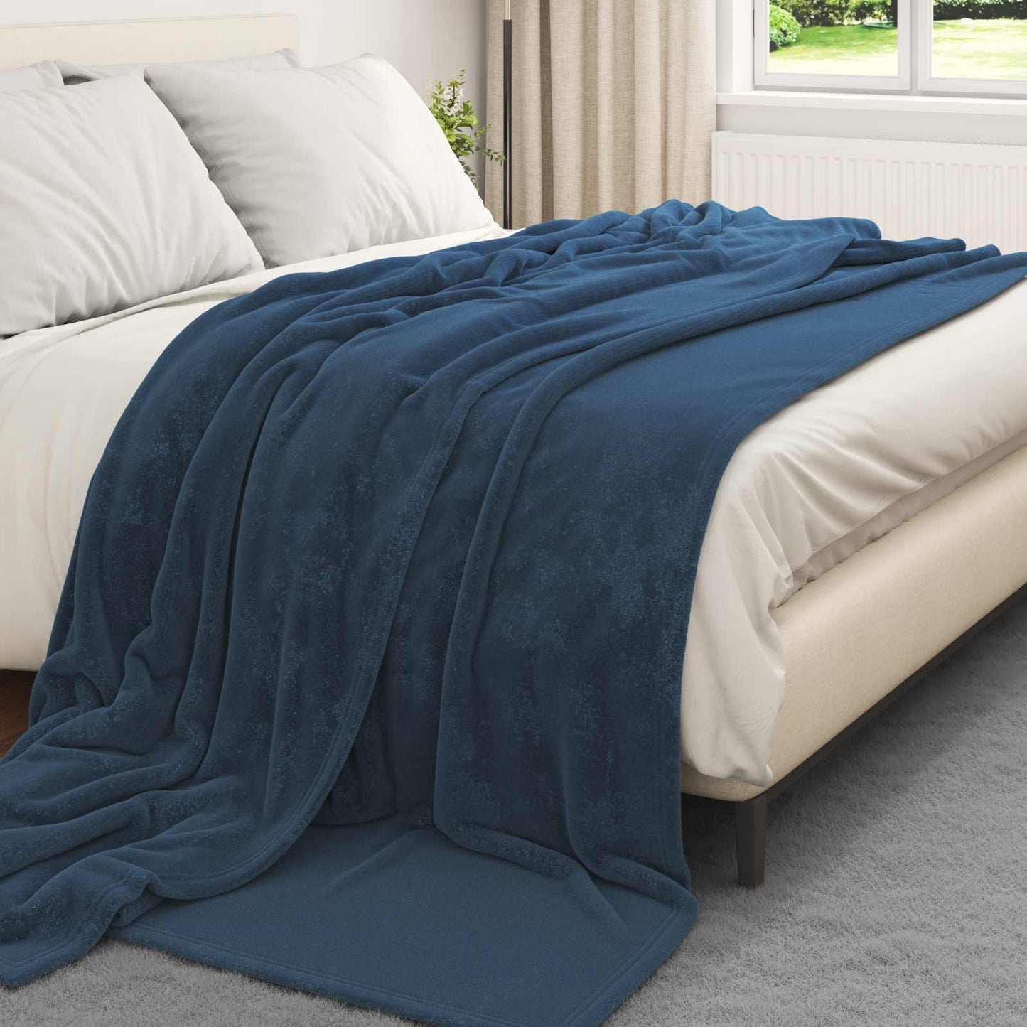 Tappeti VidaXL 6 pezzi in pile blu navy 240 x 270 cm