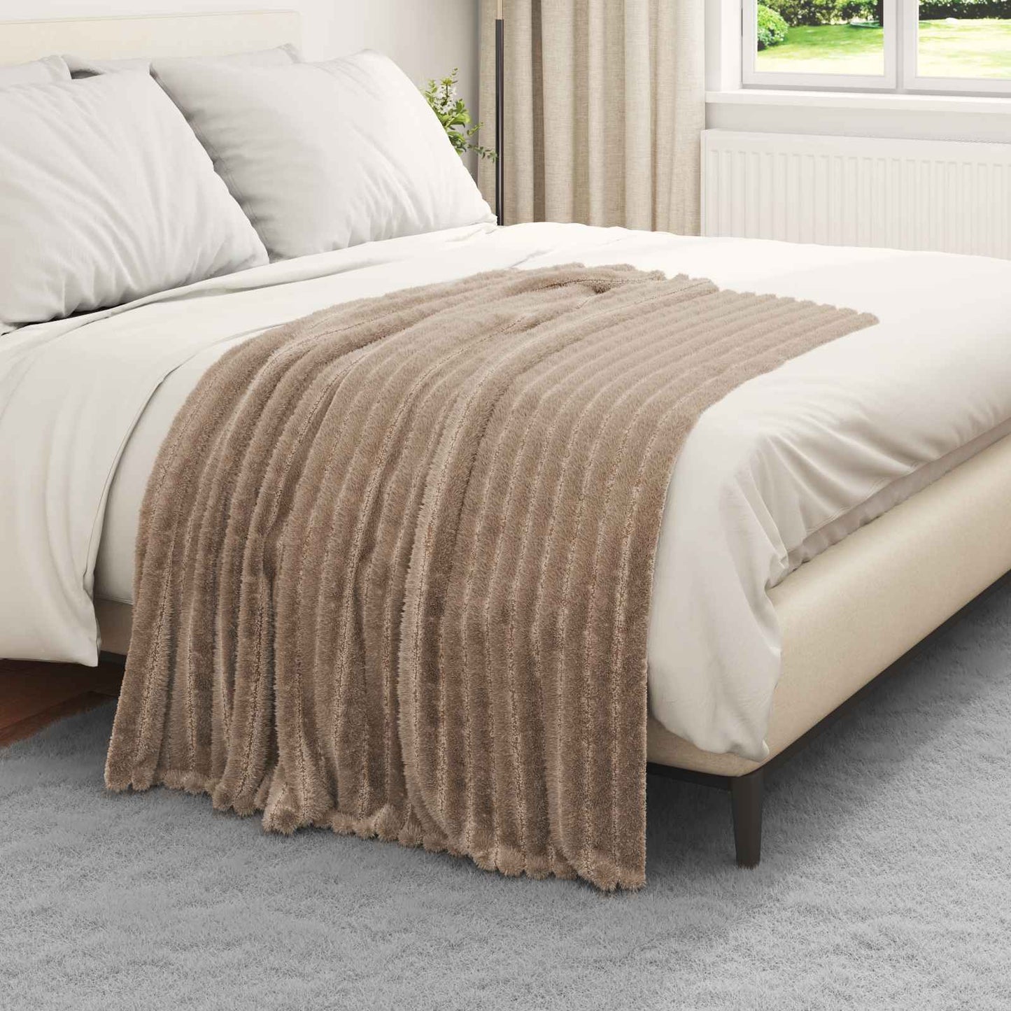VidaXL alfombras 6 piezas camel 150 x 130 cm polar