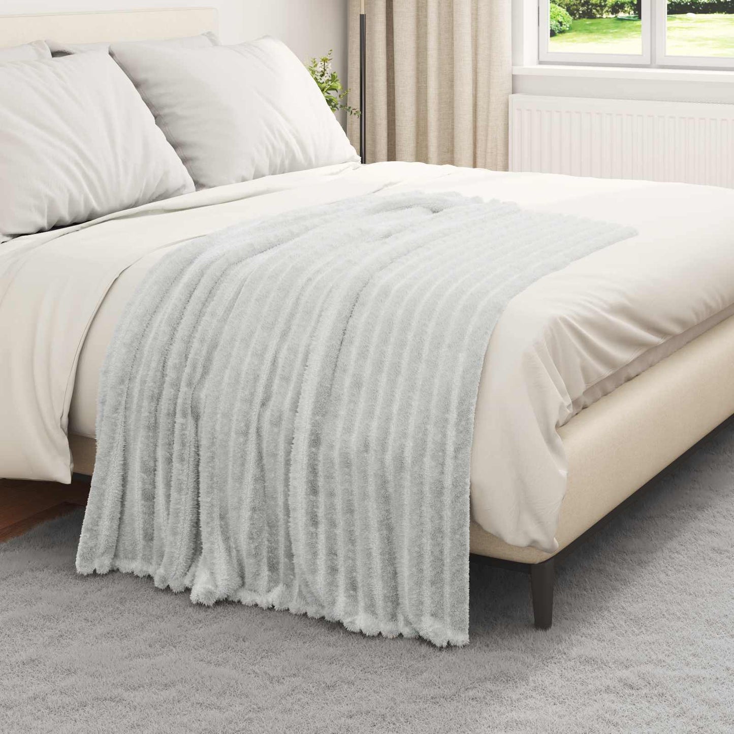 Alfombras vidaxl 6 piezas gris 150 x 130 cm polar