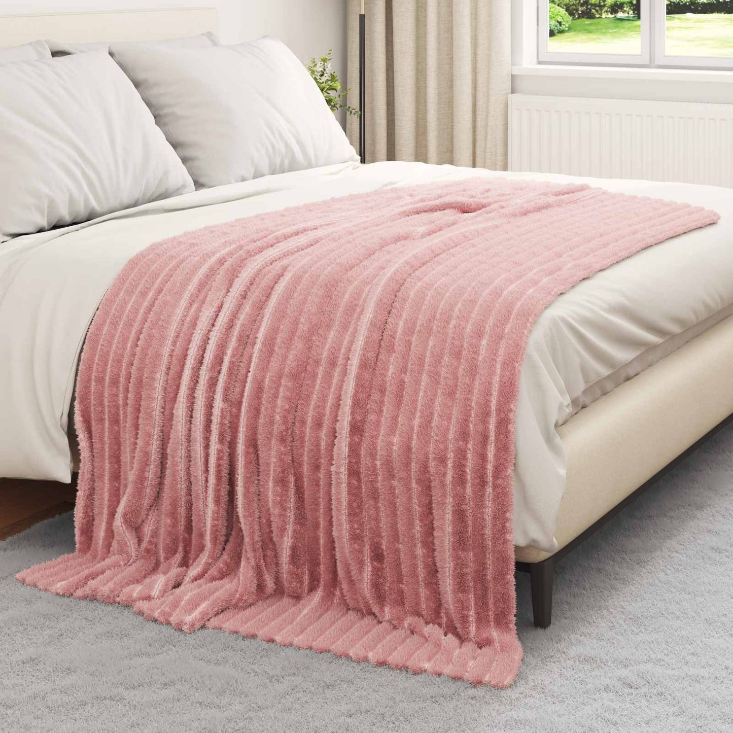 Tappeti Vidaxl 6 pz rosa 200 x 150 cm in pile