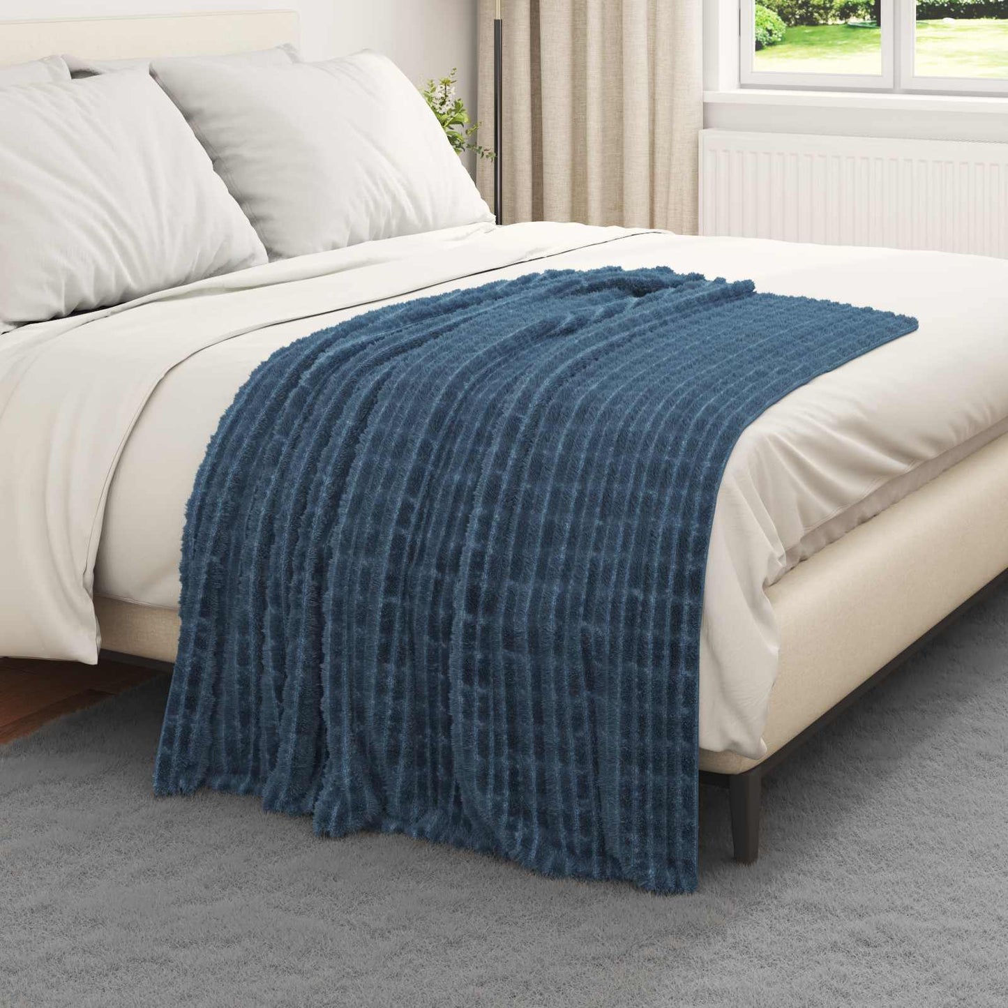 Coperta Vidaxx in pile blu navy 150 x 130 cm
