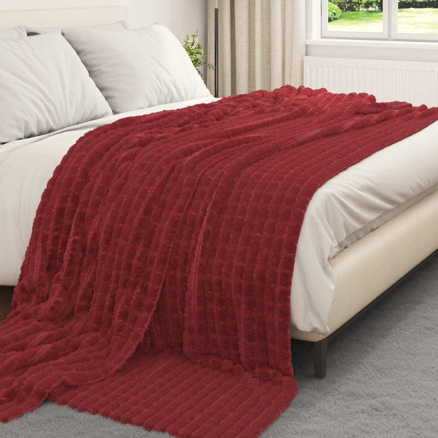 Vidaxx coperta in pile rosso bordeaux 270 x 240 cm