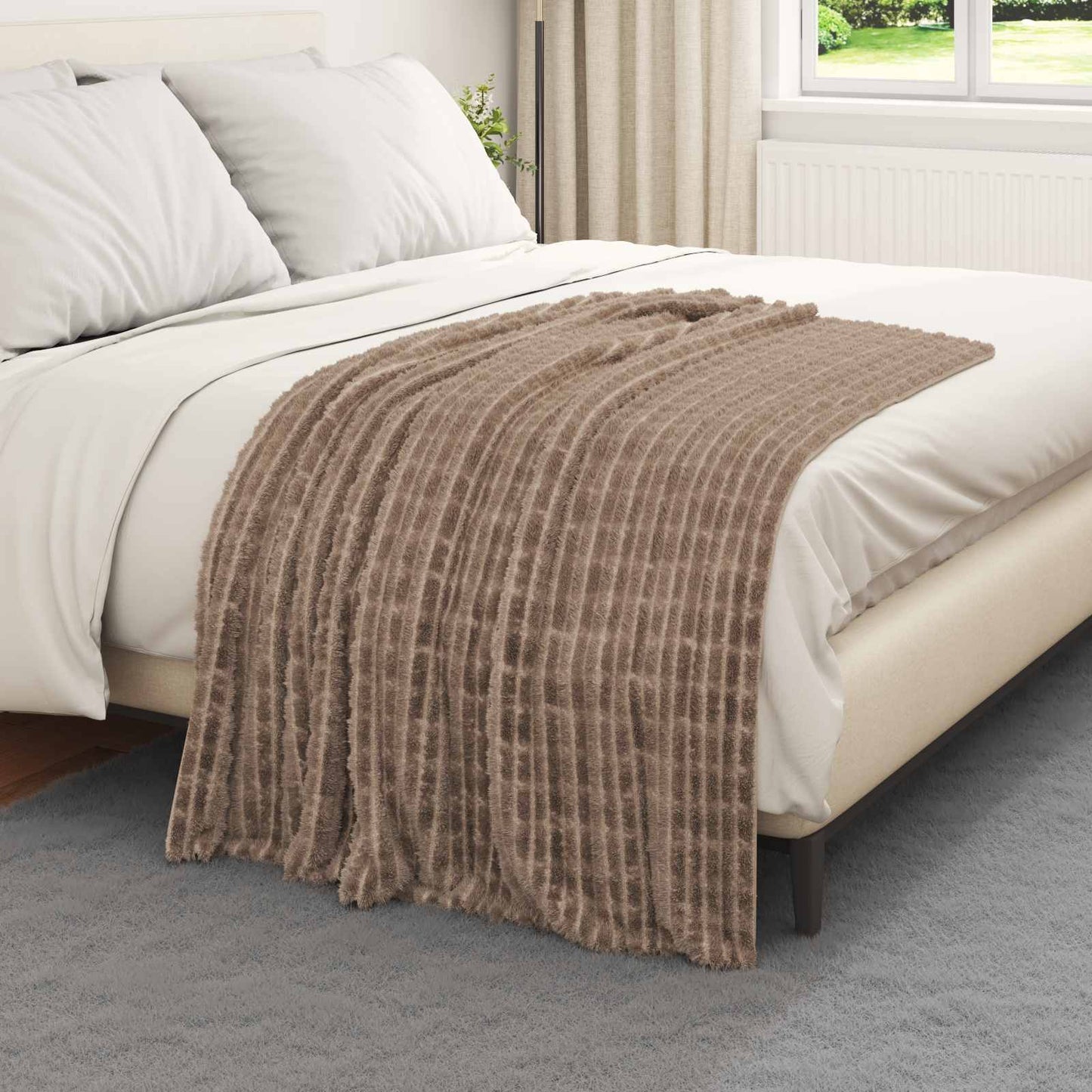 VidaXL alfombras 6 piezas camel 150 x 130 cm polar