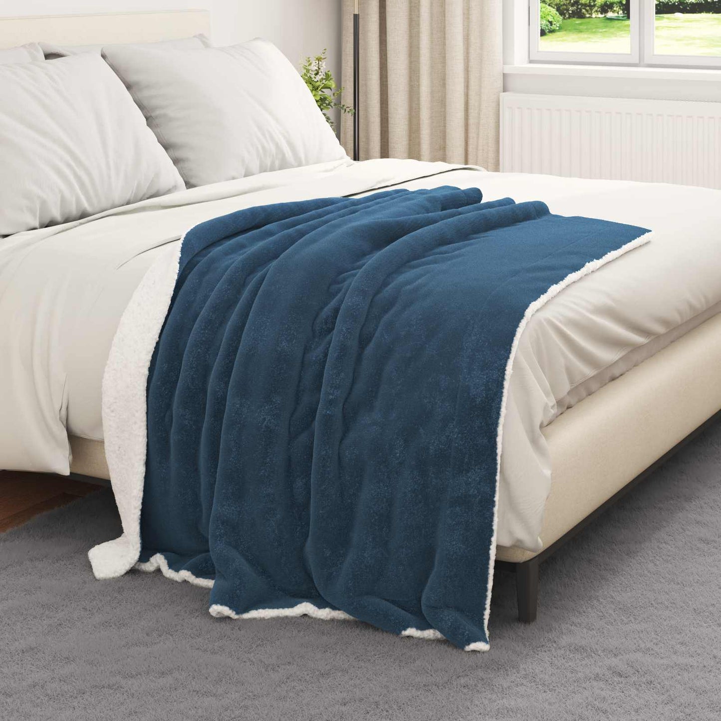 Coperta Vidaxx in pile blu navy 130 x 150 cm